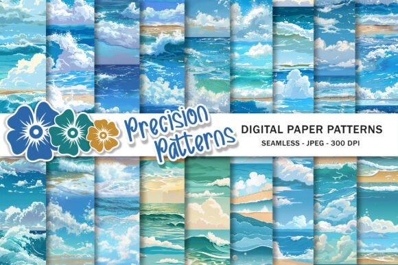 Capture Coastal Calm: Designing with Summer Beach Ocean Waves Background