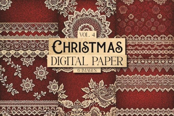 Christmas Digital Paper Vol. 4: Vintage Charm for Modern Design