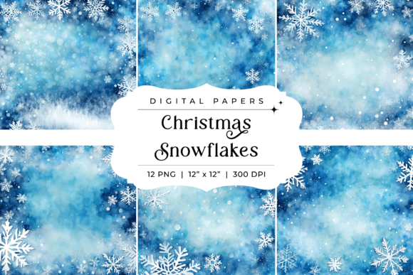 Christmas Winter Snowflakes Background: A Digital Designer's Frosty Canvas