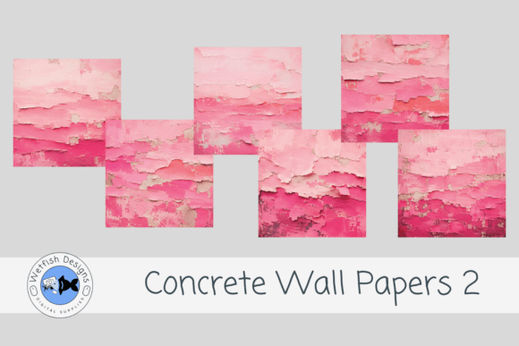 Concrete Wall Papers 2: Distressed Pink Textures