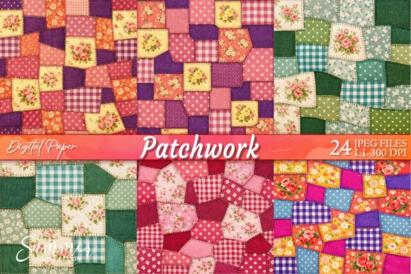 Cottage Floral Patchwork Digital Paper: A Designer's Cozy Toolkit