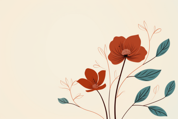 Elegant Poppies on a White Background: A Floral Asset for Modern Design
