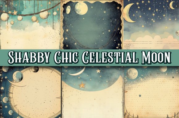 Enchant Your Designs with Shabby Chic Celestial Moon Junk Journal