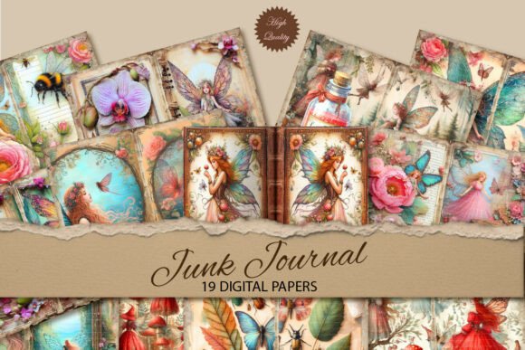 Enchanting Junk Journal Backgrounds: Fairies Edition