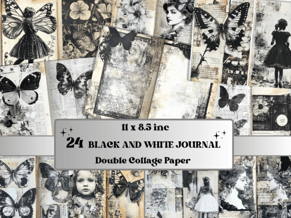 Mastering the Monochrome: Black and White Junk Journal Paper for Timeless Design