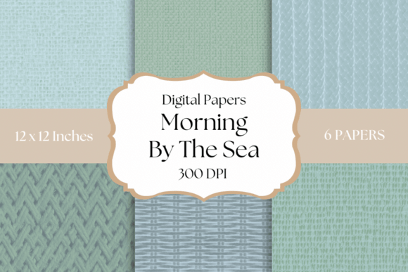 Morning by the Sea Digital Papers: A Designer's Coastal Toolkit