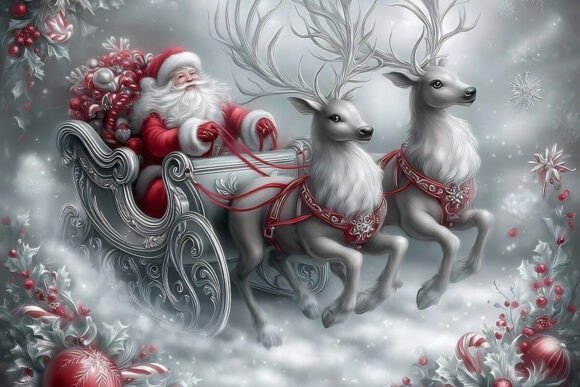 Santas Holiday Flight Bundle: Elevate Your Christmas Designs