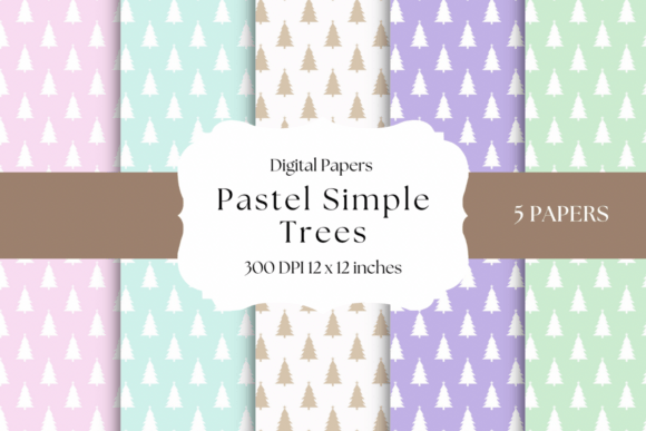 Soft Holiday Elegance: The Pastel Simple Trees Collection