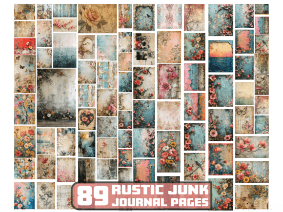 Timeless Elegance: Rustic Junk Journal Pages for Your Designs