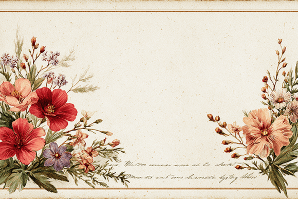 Timeless Elegance: Vintage Floral Writing Paper