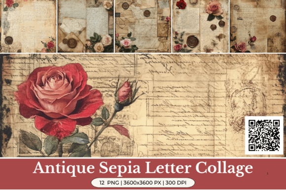 Timeless Nostalgia: Using Antique Sepia Letter Collage
