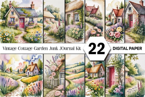 Vintage Cottage Garden Junk Journal Kit: A Designer's Perspective