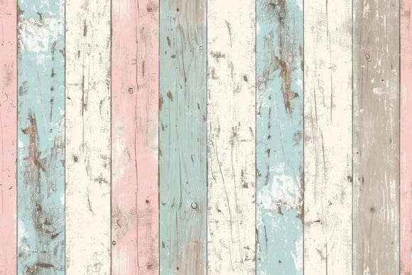 Vintage Pastel Wooden Planks Background: A Soft Rustic Foundation